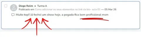 Depoimento de aluno: já fechei um show hoje